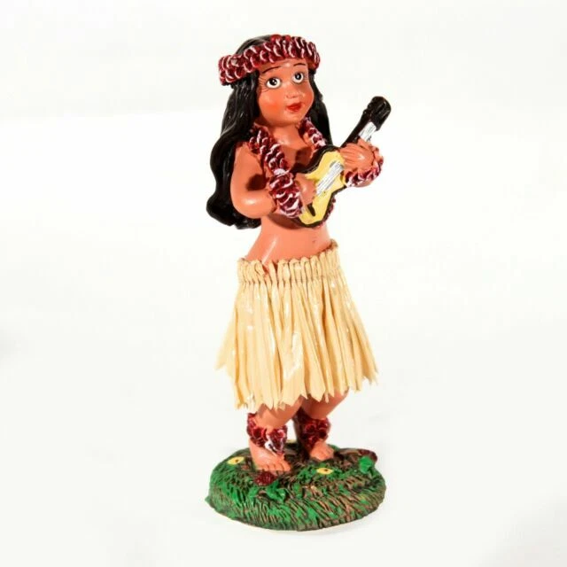 KC Hawaii Girl with Ukulele Dashboard Doll - 4"