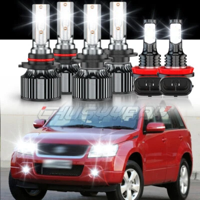 For Suzuki Grand Vitara 06-13 -9005 H7 H11 Combo LED Headlight + Fog Light Bulbs - Image 1 of 4