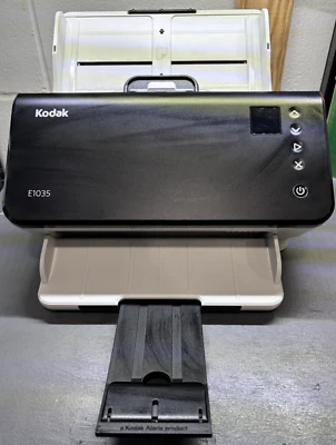 Kodak E1035 High Speed Color Duplex Document Scanner with AC Adapter TESTED - Image 1 of 4
