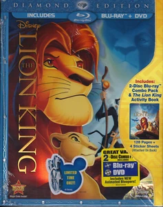The Lion King - Diamond Edition (Special Blu-ray DVD and Activity Book Pack) NEW - Imagen 1 de 2