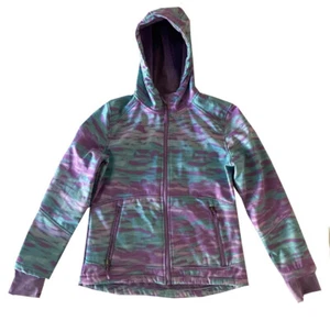 Snozu Hooded Softshell Jacket for Girls Frozen Blue Lilac - Picture 1 of 3