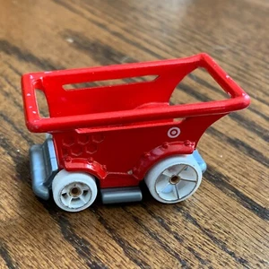 2016 HOT WHEELS AISLE DRIVER TARGET EXCLUSIVE RED DIECAST 2 1/8" SHOPPING CART - Picture 1 of 5