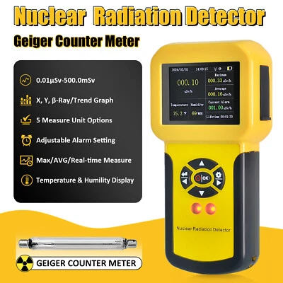 BTMETER LCD Geigerzähler Röntgen Radiation Nuklearer Strahlungs Detektor Dosimeter x β γ