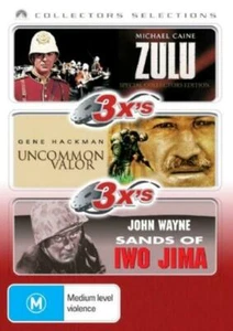 Zulu + Uncommon Valor + Sands Of Iwo Jima : NEW DVD : Region 4 *3 Movie Pack* - Picture 1 of 1