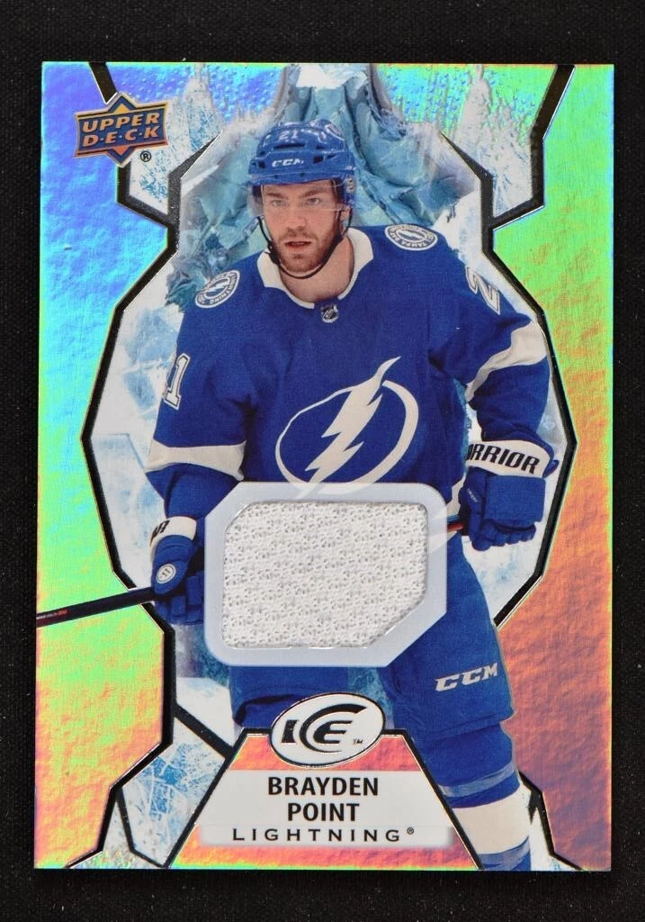 2021-22 UD Ice Jersey Relic #96 Brayden Point - Tampa Bay Lightning