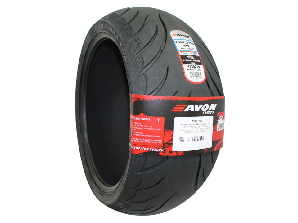 Pneu traseiro radial para motocicleta Avon Cobra Chrome AV92 260/40VR18 NOVO 50643 - Imagem 1 de 1