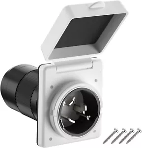 Presa di aggancio esterna 3 pin camper americano 110 volt 50amp bianco - Foto 1 di 1