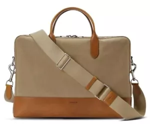 Shinola Detroit Canfield Canvas & Leder Weekday Aktentasche Beige - Bild 1 von 11