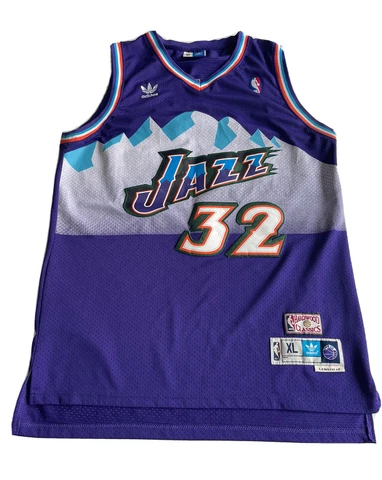 Adidas Karl Malone #32 Utah Jazz Hardwood Classic Basketball Jersey SZ XL Retro Cover