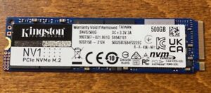 NVMe M.2 Kingston NV1 500GB PCIe Internal SSD Model SNVS/500G. Mint..