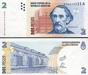 ARGENTINA 2 PESOS 2002, UNC- P-352, REPLACEMENT R, SERIES A - Picture 1 of 5