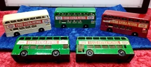Vtg Matchbox Lesney No 74 Daimler Bus Lot (5) Esso Extra Petrol Made In England - Picture 1 of 13