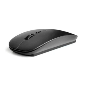 Mouse piatto ergonomico 2.4G 4 pulsanti con ricevitore nano USB (nero) - Foto 1 di 3