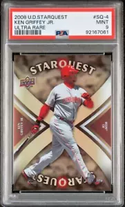 2008 Upper Deck Starquest Sq-4 Ken Griffey Jr. Ultra Rare SSP PSA 9 Pop 3, 0^ - Picture 1 of 2