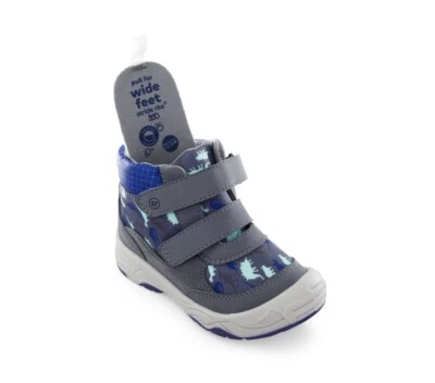 VGUC Stride Rite 360 Juniper Dinosaur Sneaker Boots in Gray & Blue 12M - Image 1 of 4