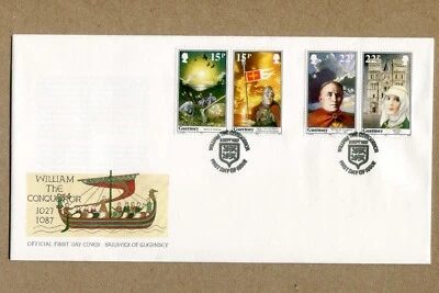 BAILIWICK of GUERNSEY, 1027-1087 William the Conqueror First Day Cover. 1987 FDC - Image 1 of 2