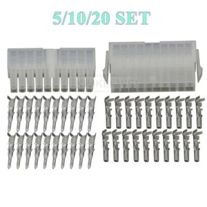 20 Pin/Way Molex Mini-Fit Jr 5557/5559 4.2mm Connector Kits (Plug+Socket+Crimps) - Picture 1 of 5