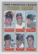 1970 Topps League Leaders Denny McLain Mike Cuellar Dave Boswell Jim Perry #70