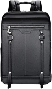Mochila de cuero para computadora portátil de EE. UU. para hombres Mochila universitaria Bolso impermeable de viaje - Imagen 1 de 10