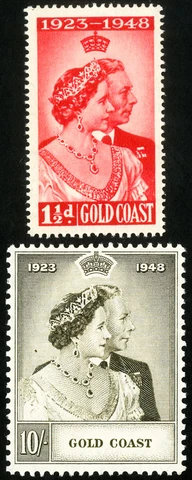 Gold Coast Stamps # 142-3 MLH XF Scott Value $35.25 Cover