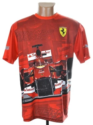RACING FORMULA 1 F1 SCUDERIA FERRARI BLACK SHIRT S ALONSO - Image 1 of 4