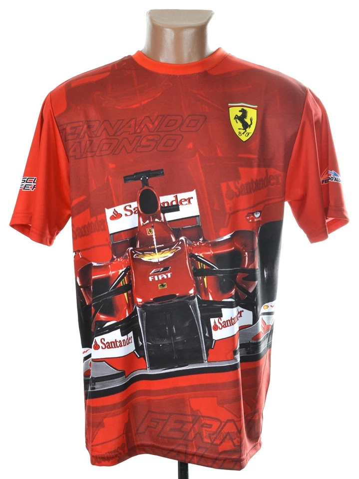 RACING FORMULA 1 F1 SCUDERIA FERRARI BLACK SHIRT S ALONSO - Image 1 of 4