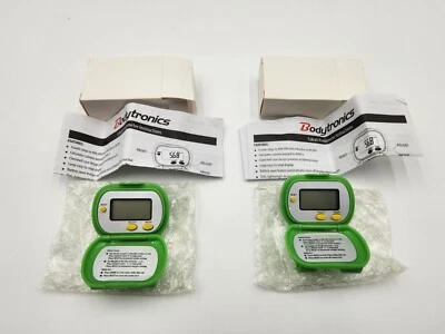 Bodytronics Cinturón Clip-On Podómetro Cobalto Verde Lima Neón Lote de 2 NUEVO Foto 1 de 2