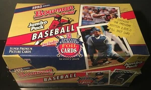 Bowman Jumbo 1993 béisbol sellado de fábrica caja de 20 paquetes Jeter novato posible - Imagen 1 de 1