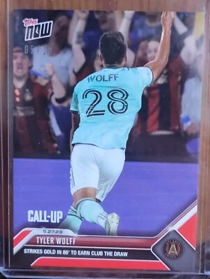 Topps Now MLS #120 2023 Tyler Wolff (Call-Up) Red 05/10 Atlanta United - Image 1 of 2