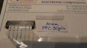 FFC 30pin flat ribbon cable 1.0 pitch 55/200/65 bent angle 60V 105C AWM20861 - Picture 1 of 5