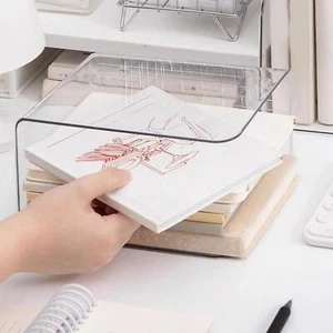 Portariviste trasparente per libri, portadocumenti da scrivania per quaderno - Foto 1 di 7