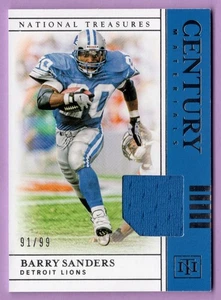 Panini National Treasures Century Materials 2019 #7 Barry Sanders #D/99 Lions - Imagen 1 de 3