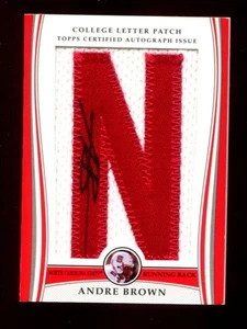 2009 Bowman Draft Picks College Brief Patch LAP-AB Andre Brown #126/184 🏈 Auto - Bild 1 von 3