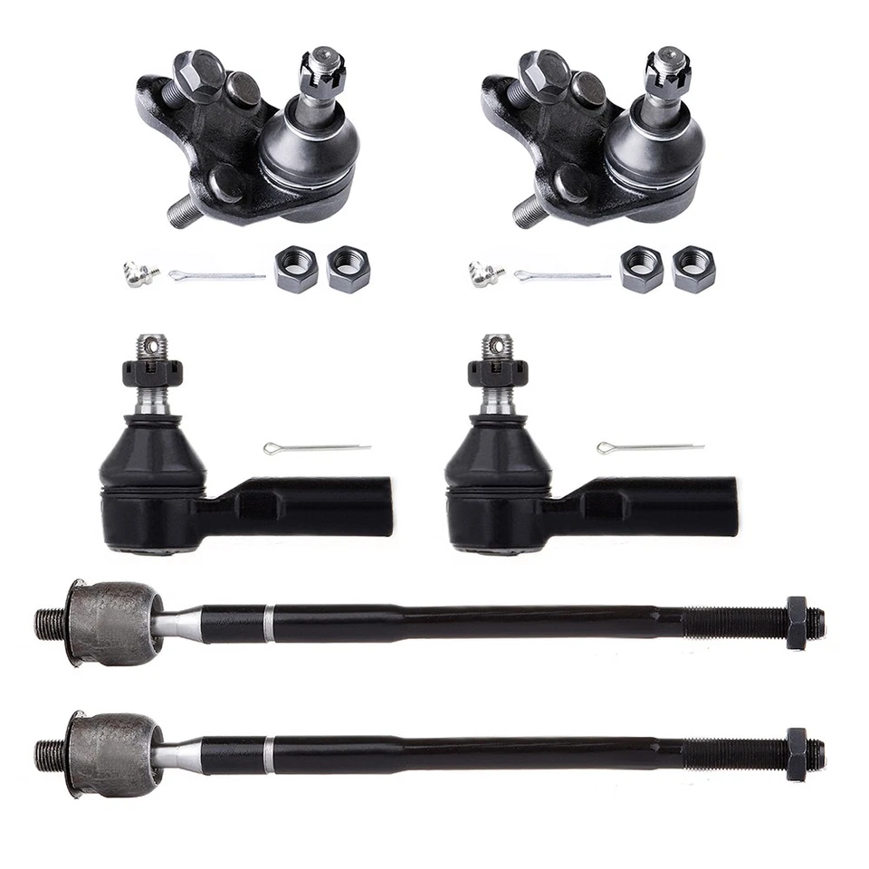 6Pcs Front Lower Ball Joint Steering Tie Rod For 1998 99 00-2002 Chevrolet Prizm - Image 1 of 1
