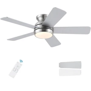 Amico 42 inch Low Profile Ceiling Fan with Light and Remote Control, 3CCT - Picture 1 of 10