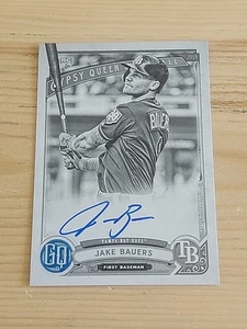 2019 Topps Gypsy Queen bianco e nero /50 Jake Bauers #GQA-JB Rookie auto radiocomandata - Foto 1 di 2