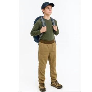 REI Co-op Green Elastic Waistband Mountainmaker Pants Boys Large 28” waist - Picture 1 of 14