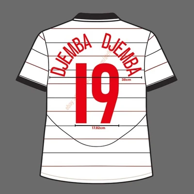 04-05 Juego de Tercer Nombre Man United - Djemba-Djemba Terciopelo Hecho por Ventilador Transferencia de Calor Foto 1 de 2