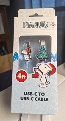 🎄 Peanuts USB-C Charging Cable - Snoopy Christmas Tree 4FT Data/Sync Cord - Image 1 of 2