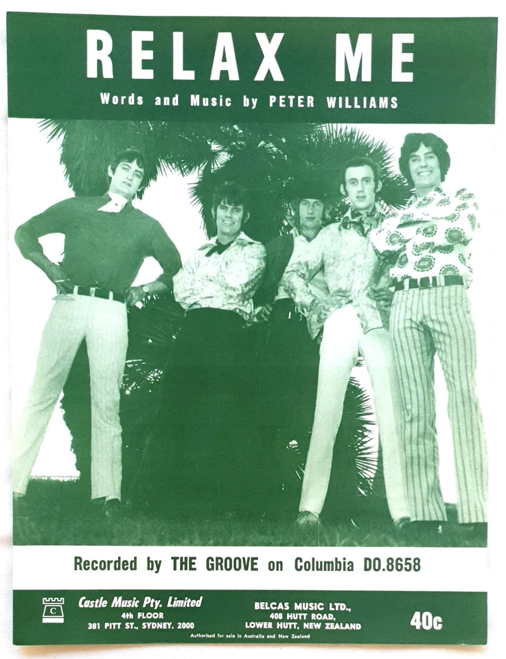 The Groove - Relax Me - 1969 Original Australian Sheet Music - Image 1 of 1