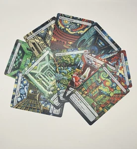 Surveil Land Set - Arte Alterado Personalizado Magic The Gathering - Estilo Van Gogh - ¡Los 10! - Imagen 1 de 11