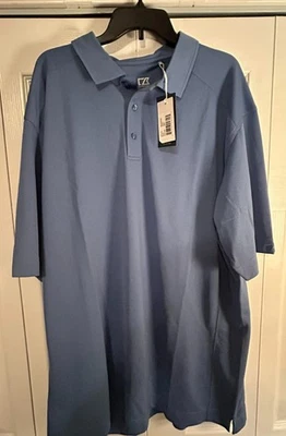 BLUE Cutter & Buck Men's 3XL XXXL Striped Polo Shirt New With Tags NWT - Image 1 of 3