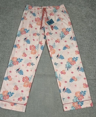 Pantalones de pijama Margaritaville Dreams para mujer medianos rosa loro tropical salón Foto 1 de 4