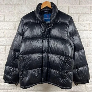 MONCLER Blue Tag Puffer Jacket 1 Black Navy - Picture 1 of 13