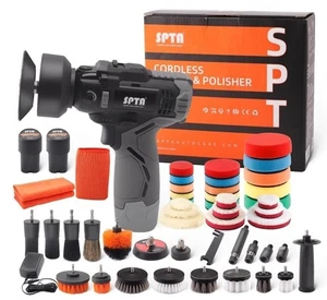 SPTA 12V Mini Polisher Kit with 1 Li-ion Batteries Cordless Buffer Pads Brush - Picture 1 of 9