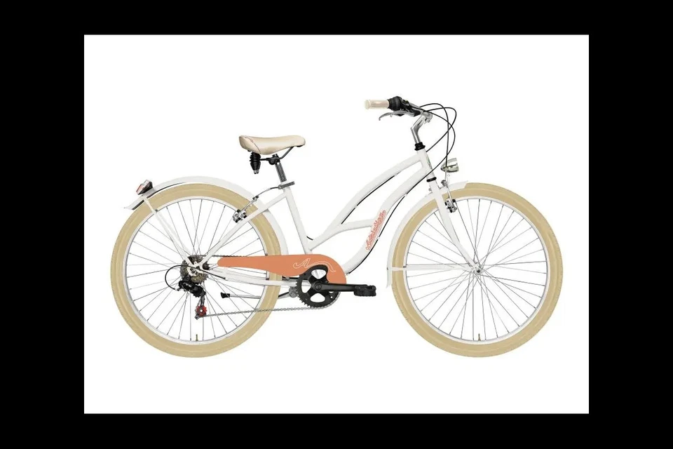 Damen Cruiser Fahrrad Malibu Weiß Matt 6V Adriatica - Bild 1 von 1