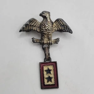 WWII Sons In Service Sterling Silver Eagle Pin Brooch Two Star Homefront - Picture 1 of 3