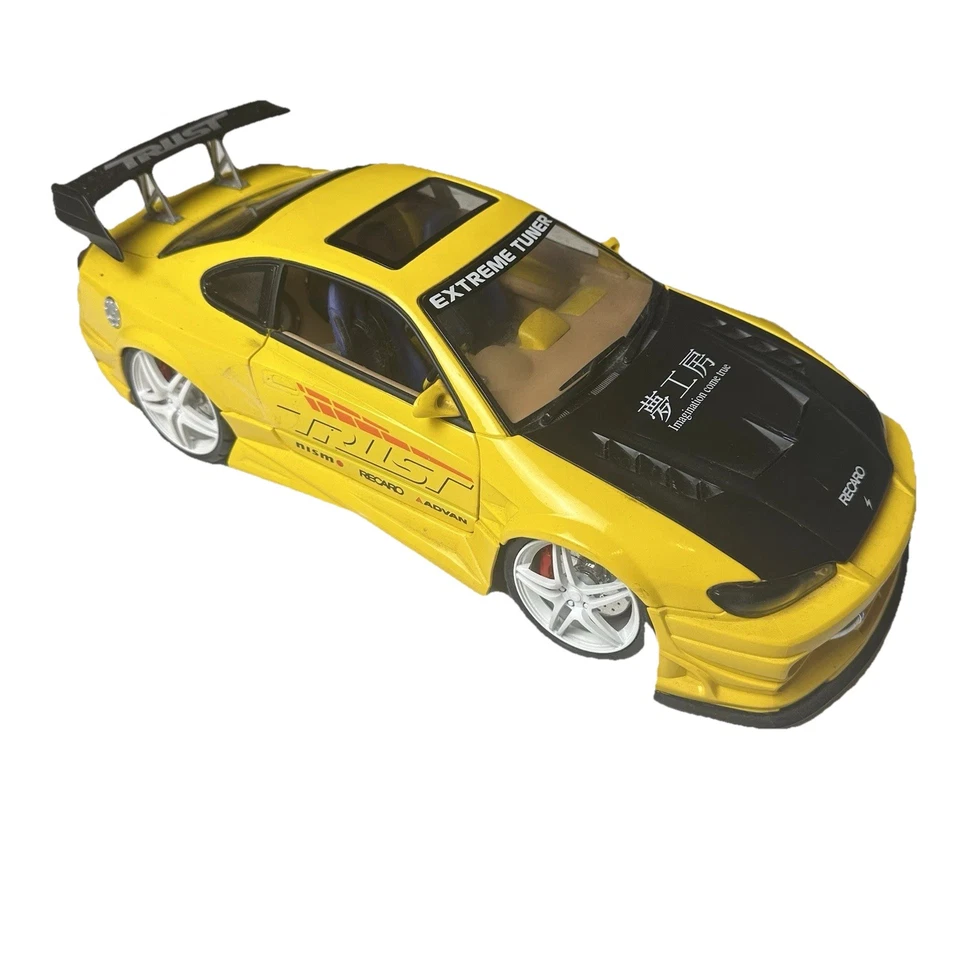 Kentoys Nissan Silvia S15 2003 Extreme Tuner 1:12 Rare Model Car Yellow - Image 1 of 4