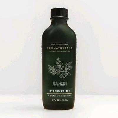 Масло для тела для снятия стресса Bath & Body Works эвкалипт + мята • 4 жидких унции  - Изображение 1 из 4