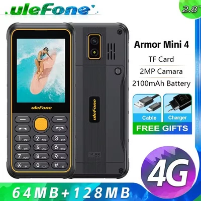Global Version Ulefone Armor Mini 4 Rugged Phone Unisoc T117 64MB+128MB 2.8 inch - Image 1 of 4